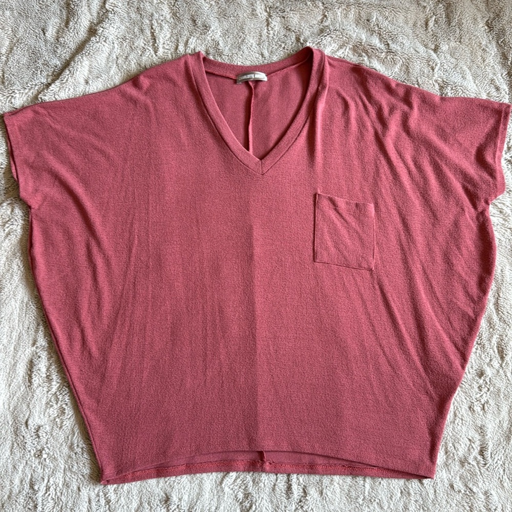 Short sleeve V Neck Top